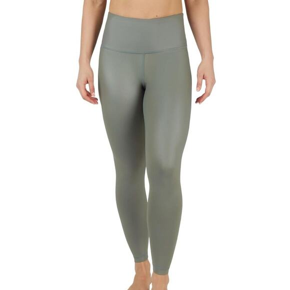 90 Degree By Reflex Pants - 90 Degree by Reflex High Shine Faux Leather Legging Mulled Basil Size Medium